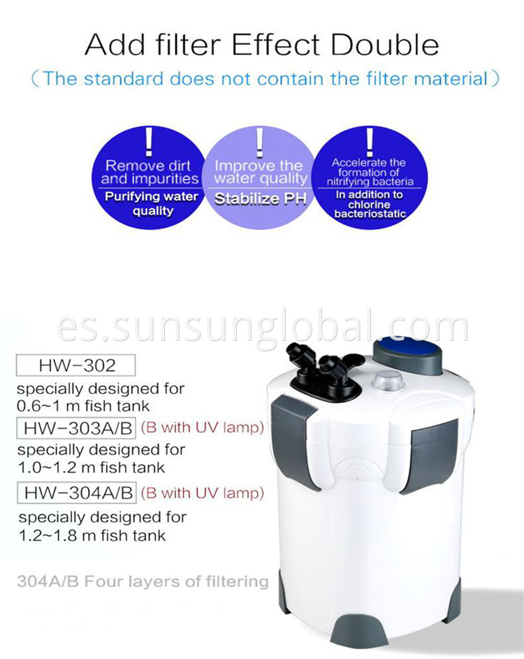 Acuario de filtro de recipiente eficiente de buena calidad